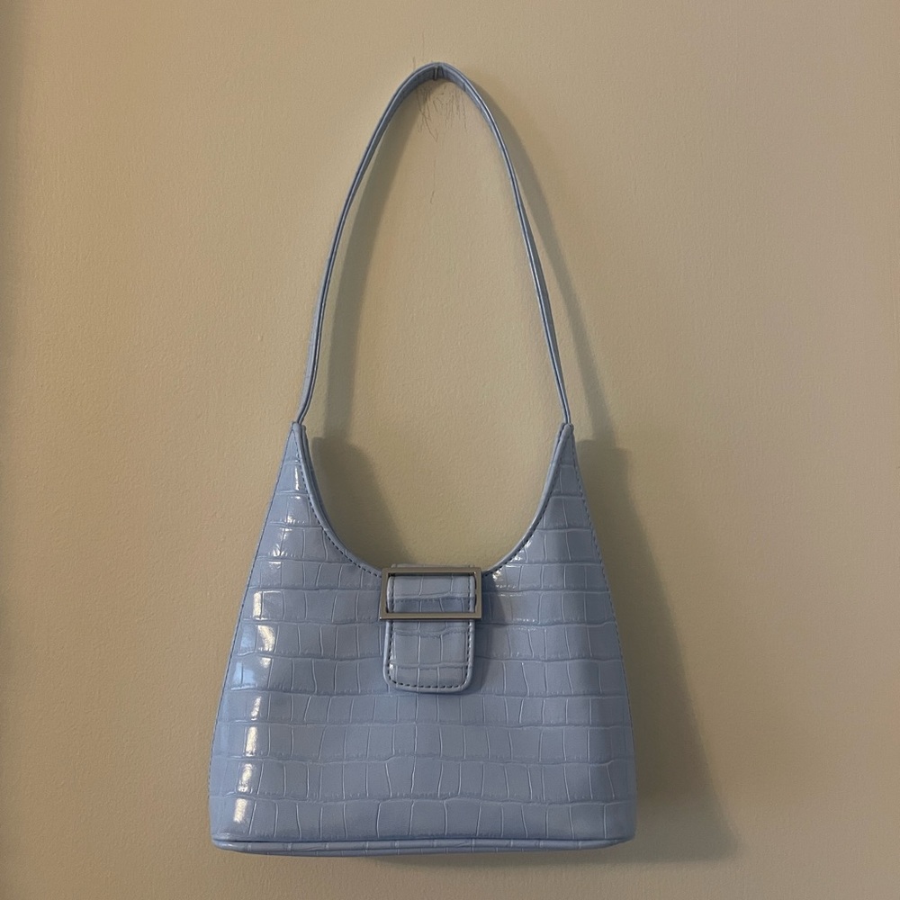 Blue Urban Outfitters shoulder bag with silver buckle